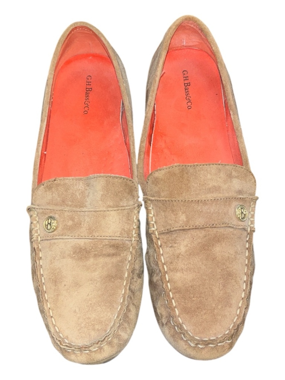 G.H. Bass & Co. Tan Suede Penny Loafers 👞
